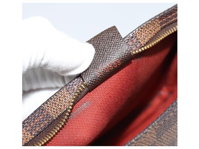 LOUIS VUITTON Damier Ebene Trousse Make Up Pouch N51982 LV Auth 188242A - vista 12