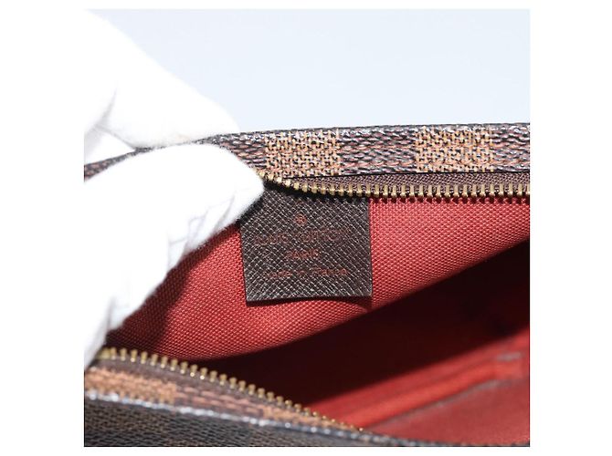 LOUIS VUITTON Damier Ebene Trousse Make Up Pouch N51982 LV Auth 188242A - vista 17
