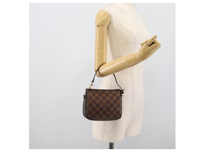 LOUIS VUITTON Damier Ebene Trousse Make Up Pouch N51982 LV Auth 188242A - vista 20