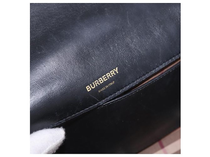 Borsa a Spalla BURBERRY Nova Check Cotone Beige Oro Auth 191600A D'oro - vista 16