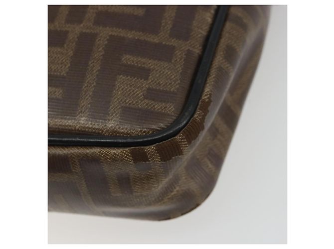 FENDI Borsa a Spalla Zucca in PVC e Pelle Marrone Argento 7VA456 Auth ka5128 - vista 10