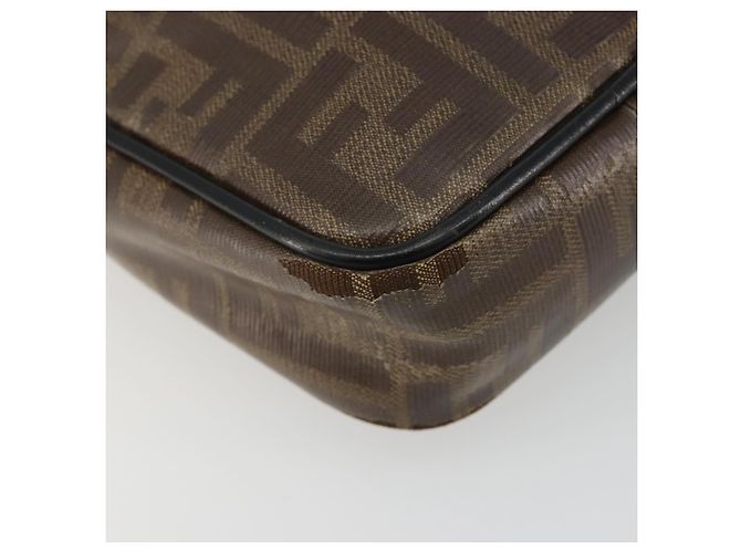 FENDI Borsa a Spalla Zucca in PVC e Pelle Marrone Argento 7VA456 Auth ka5128 - vista 11
