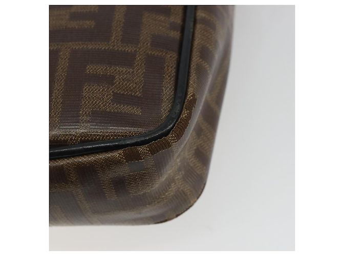 FENDI Borsa a Spalla Zucca in PVC e Pelle Marrone Argento 7VA456 Auth ka5128 - vista 12
