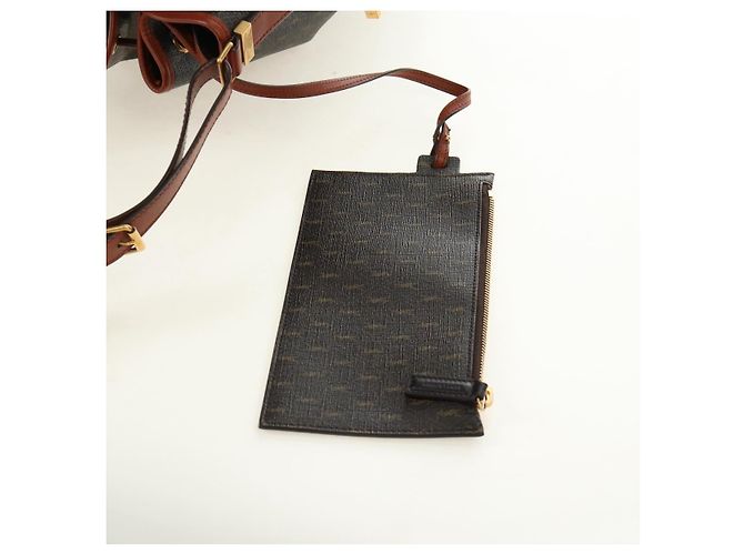 SAINT LAURENT Le Monogram Bucket Bag PVC Leather Brown Gold Auth 190129SAM Marrone D'oro - vista 15