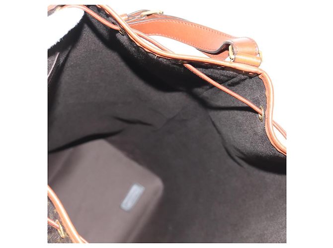 SAINT LAURENT Le Monogram Bucket Bag PVC Leather Brown Gold Auth 190129SAM Marrone D'oro - vista 22