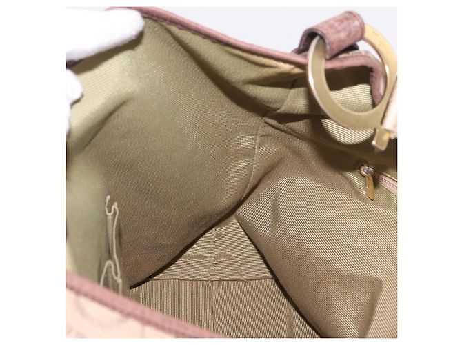 Borsa a tracolla Salvatore Ferragamo Gancini in tela beige e oro Auth gh2197 D'oro - vista 19