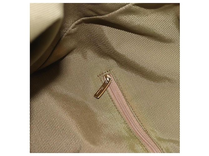 Borsa a tracolla Salvatore Ferragamo Gancini in tela beige e oro Auth gh2197 D'oro - vista 20
