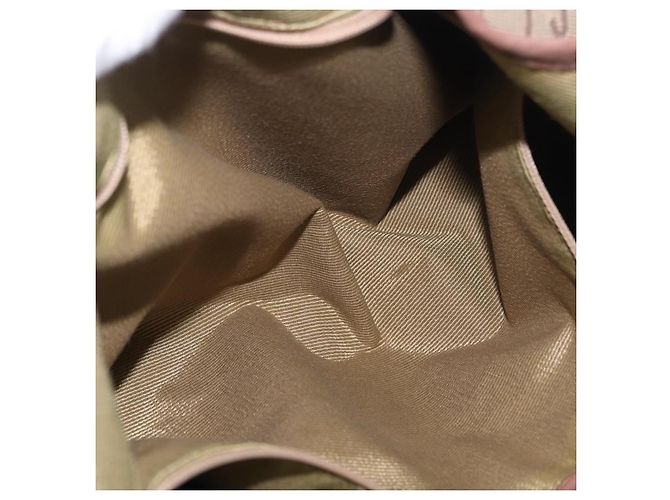 Borsa a tracolla Salvatore Ferragamo Gancini in tela beige e oro Auth gh2197 D'oro - vista 21