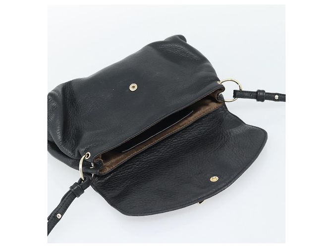Chloé Borsa a tracolla Chloe in pelle nera e oro Auth mr2644 Nero D'oro - vista 15