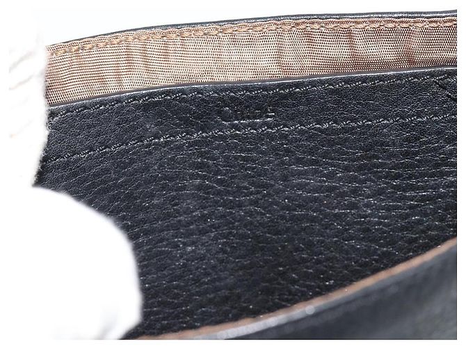 Chloé Borsa a tracolla Chloe in pelle nera e oro Auth mr2644 Nero D'oro - vista 16