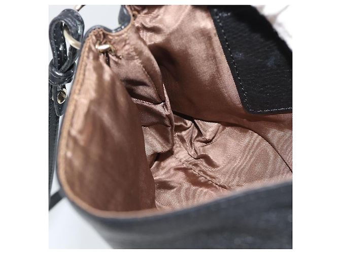 Chloé Borsa a tracolla Chloe in pelle nera e oro Auth mr2644 Nero D'oro - vista 19