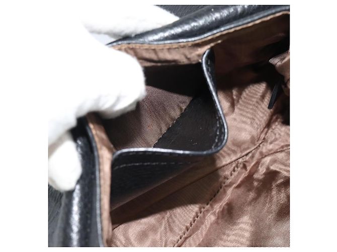 Chloé Borsa a tracolla Chloe in pelle nera e oro Auth mr2644 Nero D'oro - vista 20