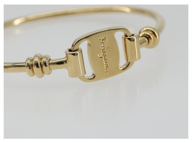 Bracciale Salvatore Ferragamo Vala in metallo Oro Autentico BA13850V - vista 6