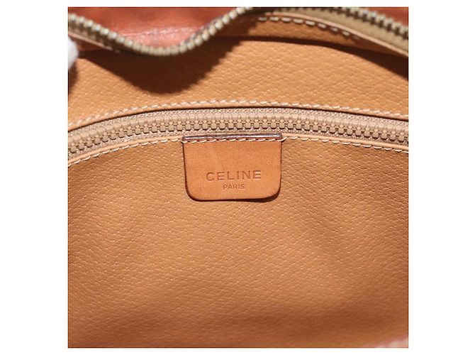 Céline Borsa a Spalla CELINE in Tela Macadam PVC Beige Oro Auth mr2636 D'oro - vista 15