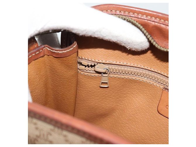Céline Borsa a Spalla CELINE in Tela Macadam PVC Beige Oro Auth mr2636 D'oro - vista 19