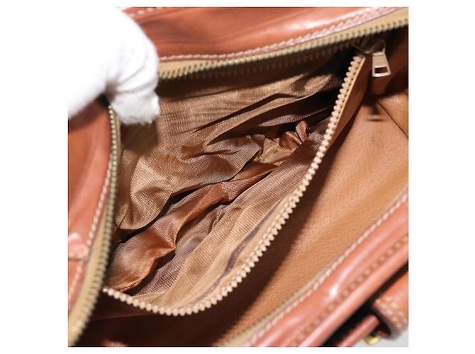 Céline Borsa a Spalla CELINE in Tela Macadam PVC Beige Oro Auth mr2636 D'oro - vista 20