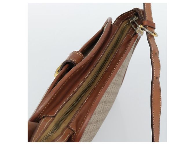 Céline Borsa a Spalla CELINE in Tela Macadam PVC Beige Oro Auth mr2636 D'oro - vista 6