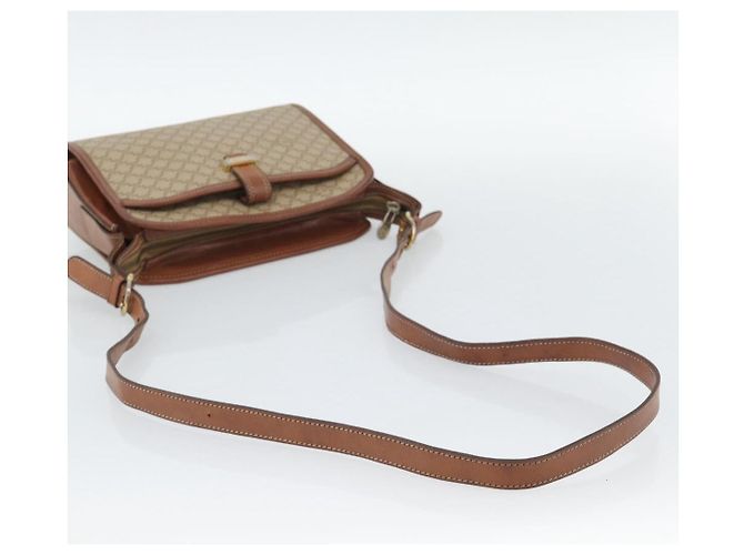 Céline Borsa a Spalla CELINE in Tela Macadam PVC Beige Oro Auth mr2636 D'oro - vista 7