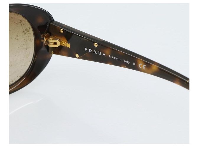 Occhiali da sole PRADA in plastica marrone e oro Auth BA14042 D'oro - vista 12