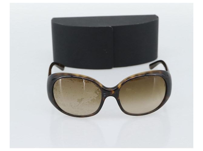 Occhiali da sole PRADA in plastica marrone e oro Auth BA14042 D'oro - vista 14