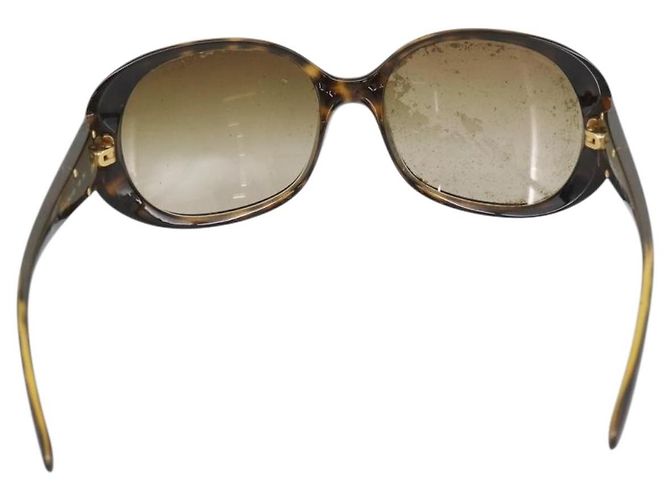 Occhiali da sole PRADA in plastica marrone e oro Auth BA14042 D'oro - vista 3