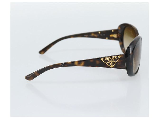 Occhiali da sole PRADA in plastica marrone e oro Auth BA14042 D'oro - vista 4