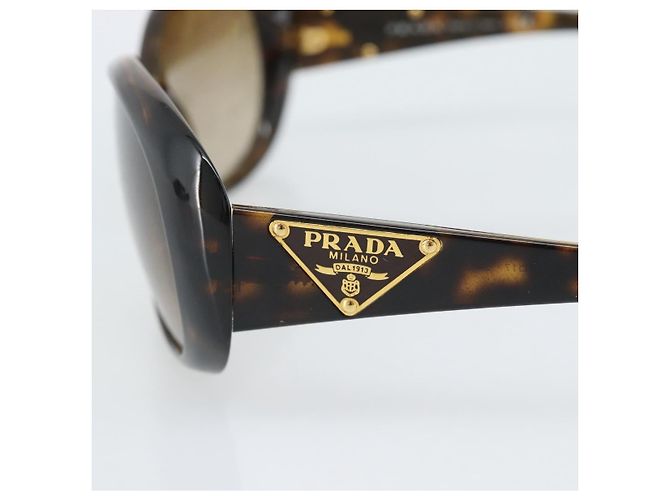 Occhiali da sole PRADA in plastica marrone e oro Auth BA14042 D'oro - vista 7