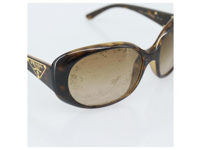 Occhiali da sole PRADA in plastica marrone e oro Auth BA14042 D'oro - vista 8
