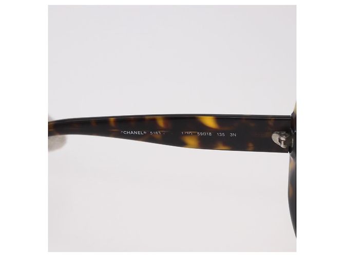 Gafas de sol CHANEL de plástico marrón CC Auth BA13831 Castaño - vista 12