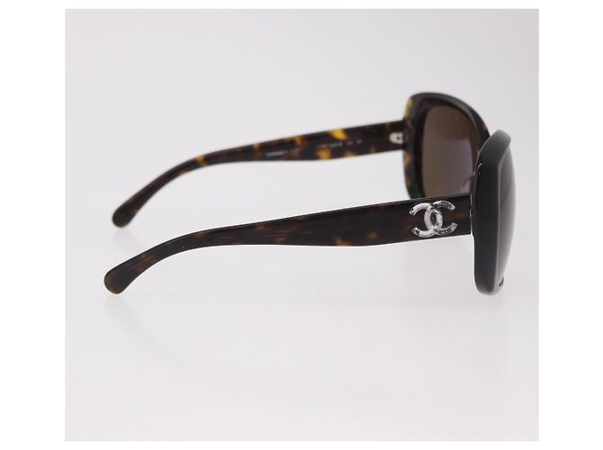 Gafas de sol CHANEL de plástico marrón CC Auth BA13831 Castaño - vista 6