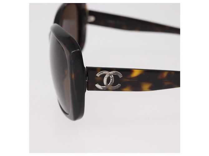 Gafas de sol CHANEL de plástico marrón CC Auth BA13831 Castaño - vista 9