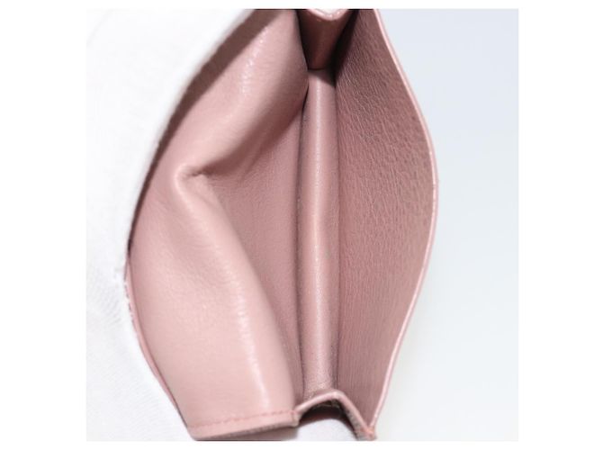 Tarjetero de cuero LOEWE Rosa Oro Auth 190520A Dorado - vista 11