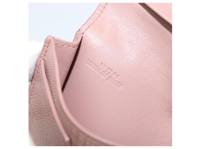 Tarjetero de cuero LOEWE Rosa Oro Auth 190520A Dorado - vista 12