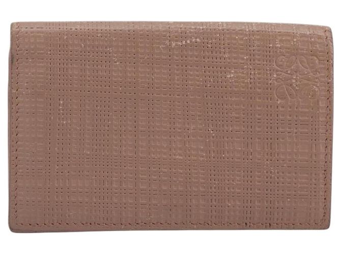 Tarjetero de cuero LOEWE Rosa Oro Auth 190520A Dorado - vista 13