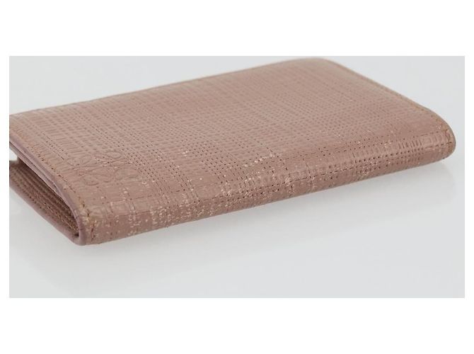 Tarjetero de cuero LOEWE Rosa Oro Auth 190520A Dorado - vista 5