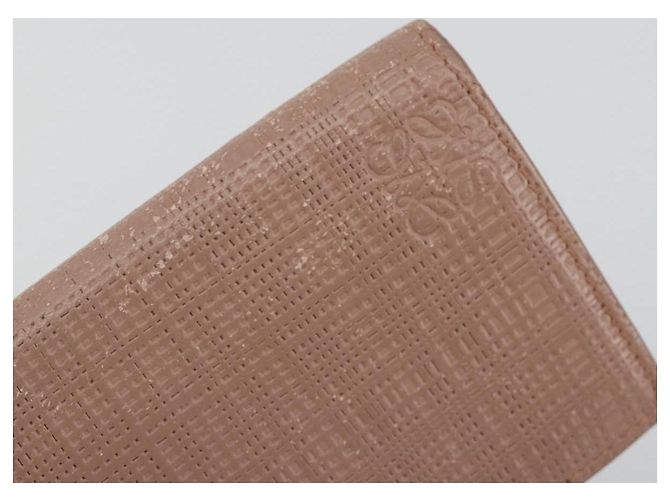 Tarjetero de cuero LOEWE Rosa Oro Auth 190520A Dorado - vista 9