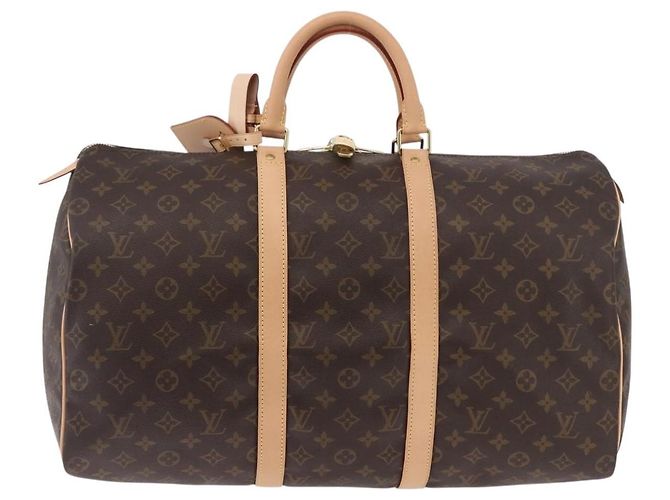 LOUIS VUITTON Monogram Keepall 50 Boston Bag M41426 LV Auth 190183SAV Monogramma - vista 2