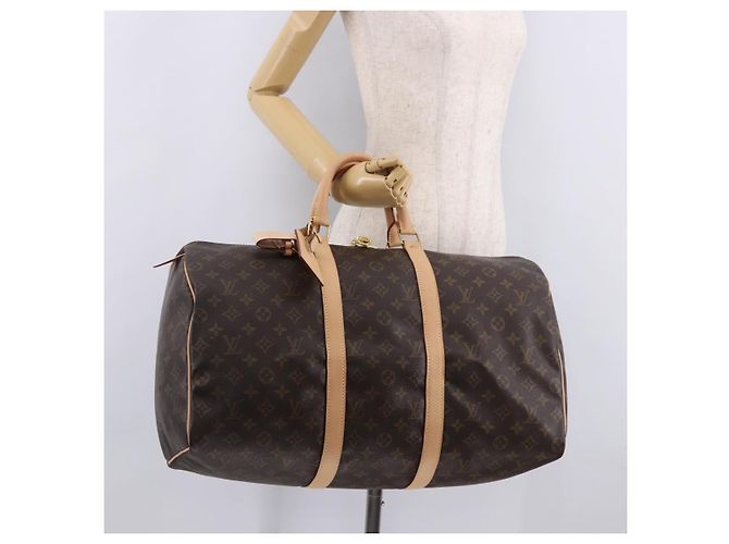 LOUIS VUITTON Monogram Keepall 50 Boston Bag M41426 LV Auth 190183SAV Monogramma - vista 22