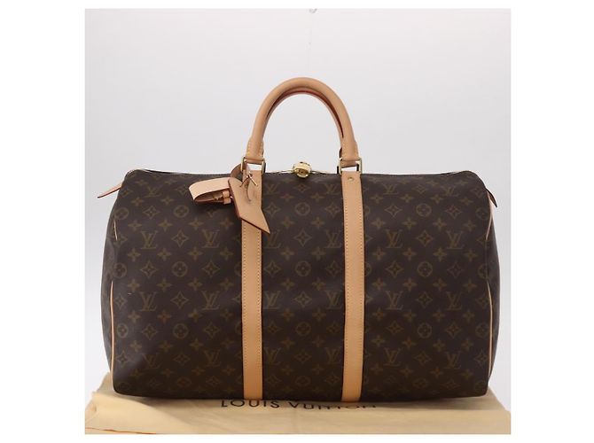 LOUIS VUITTON Monogram Keepall 50 Boston Bag M41426 LV Auth 190183SAV Monogramma - vista 23