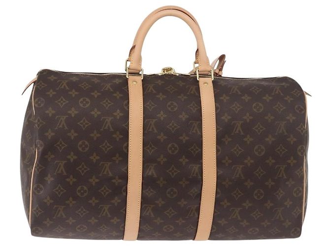 LOUIS VUITTON Monogram Keepall 50 Boston Bag M41426 LV Auth 190183SAV Monogramma - vista 3