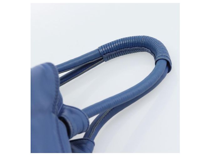 Borsa LOEWE Nappa Aire Anagram in pelle Blu e Oro Auth gh2201A D'oro - vista 8