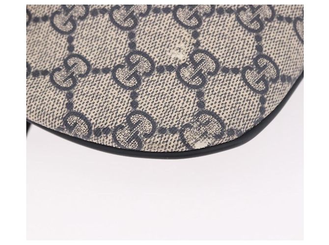 Marsupio GUCCI GG Supreme in PVC Blu Navy Argento 233269 Auth 190610 - vista 11