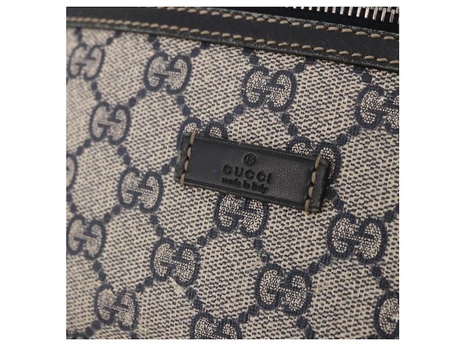 Marsupio GUCCI GG Supreme in PVC Blu Navy Argento 233269 Auth 190610 - vista 15
