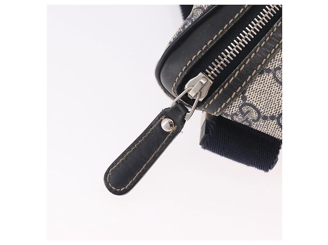 Marsupio GUCCI GG Supreme in PVC Blu Navy Argento 233269 Auth 190610 - vista 16
