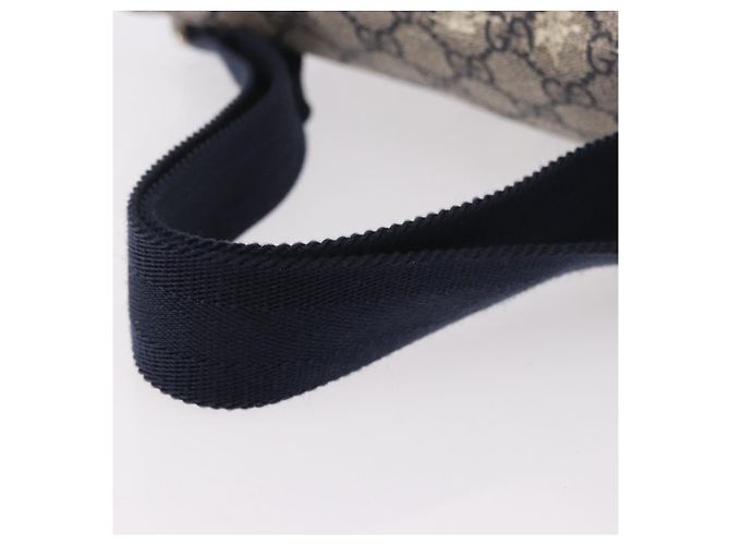 Marsupio GUCCI GG Supreme in PVC Blu Navy Argento 233269 Auth 190610 - vista 8