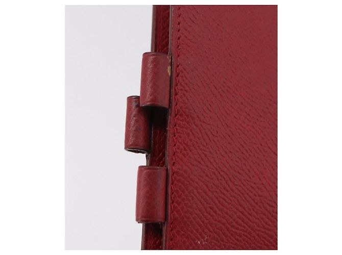 Hermès HERMES Agenda Vision & Ballpoint Pen Set Leather Red Auth hk3888 - view 12