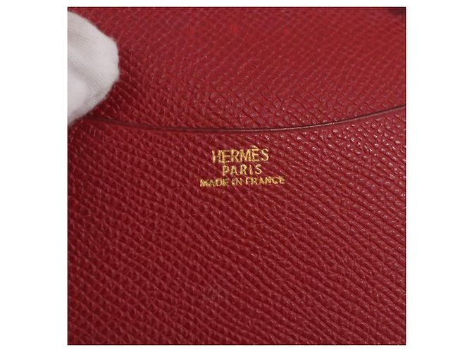 Hermès HERMES Agenda Vision & Ballpoint Pen Set Leather Red Auth hk3888 - view 14