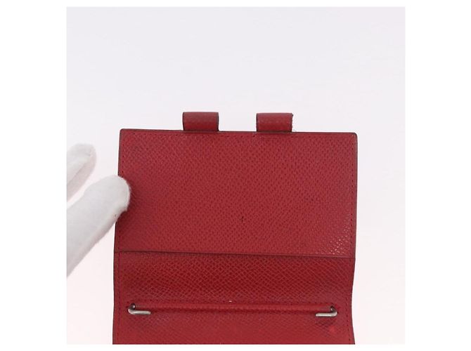 Hermès HERMES Agenda Vision & Ballpoint Pen Set Leather Red Auth hk3888 - view 15