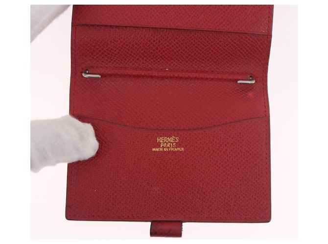 Hermès HERMES Agenda Vision & Ballpoint Pen Set Leather Red Auth hk3888 - view 16