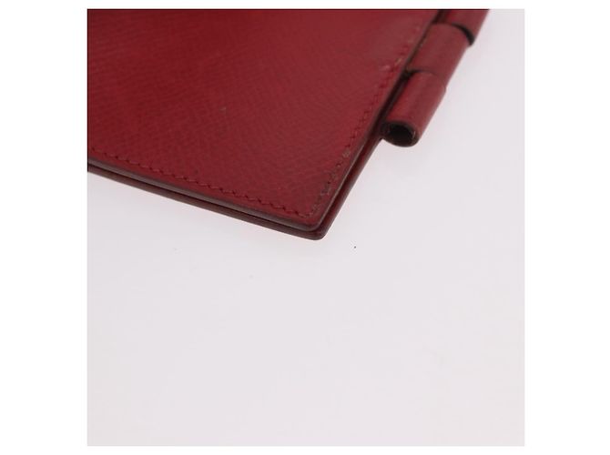 Hermès HERMES Agenda Vision & Ballpoint Pen Set Leather Red Auth hk3888 - view 9